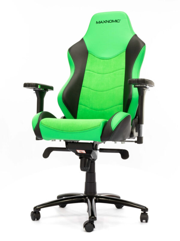 Bürostuhl Modell: Dominator Executive Edition in Grün von Maxnomic® - Grüner Bürostuhl mit Mikrofaser- und Kunstlederbezug.