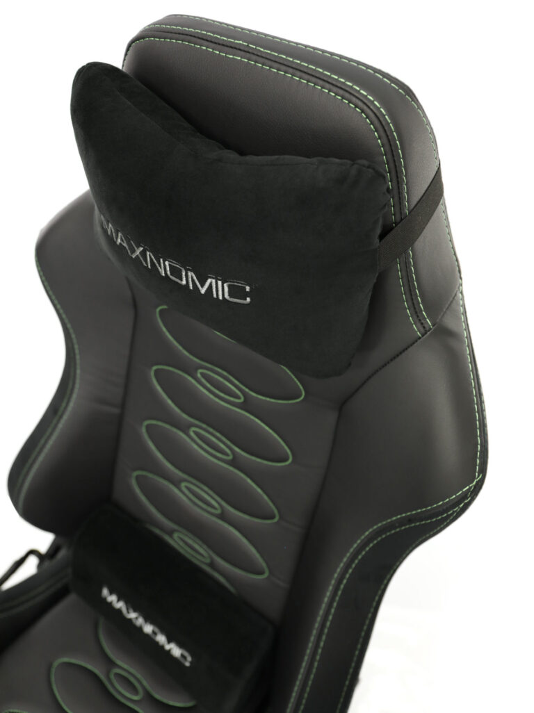 Backrest of the Maxnomic® ERGOCEPTOR PRO Alien Green for head and lumbar cushions.