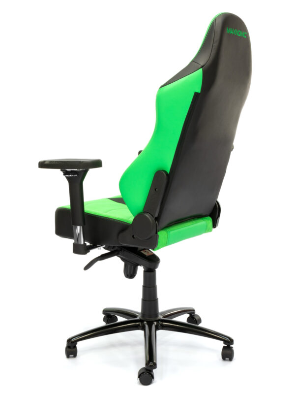 Diagonal rear view of the Maxnomic® Leader Executive Edition Green turned to the left.