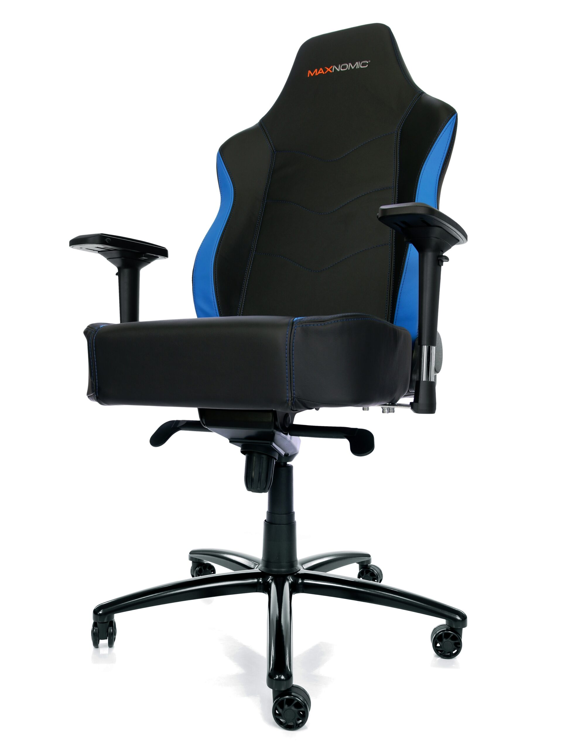 Bürostuhl Modell Maxnomic® Titanus Blau leicht nach links gedreht.